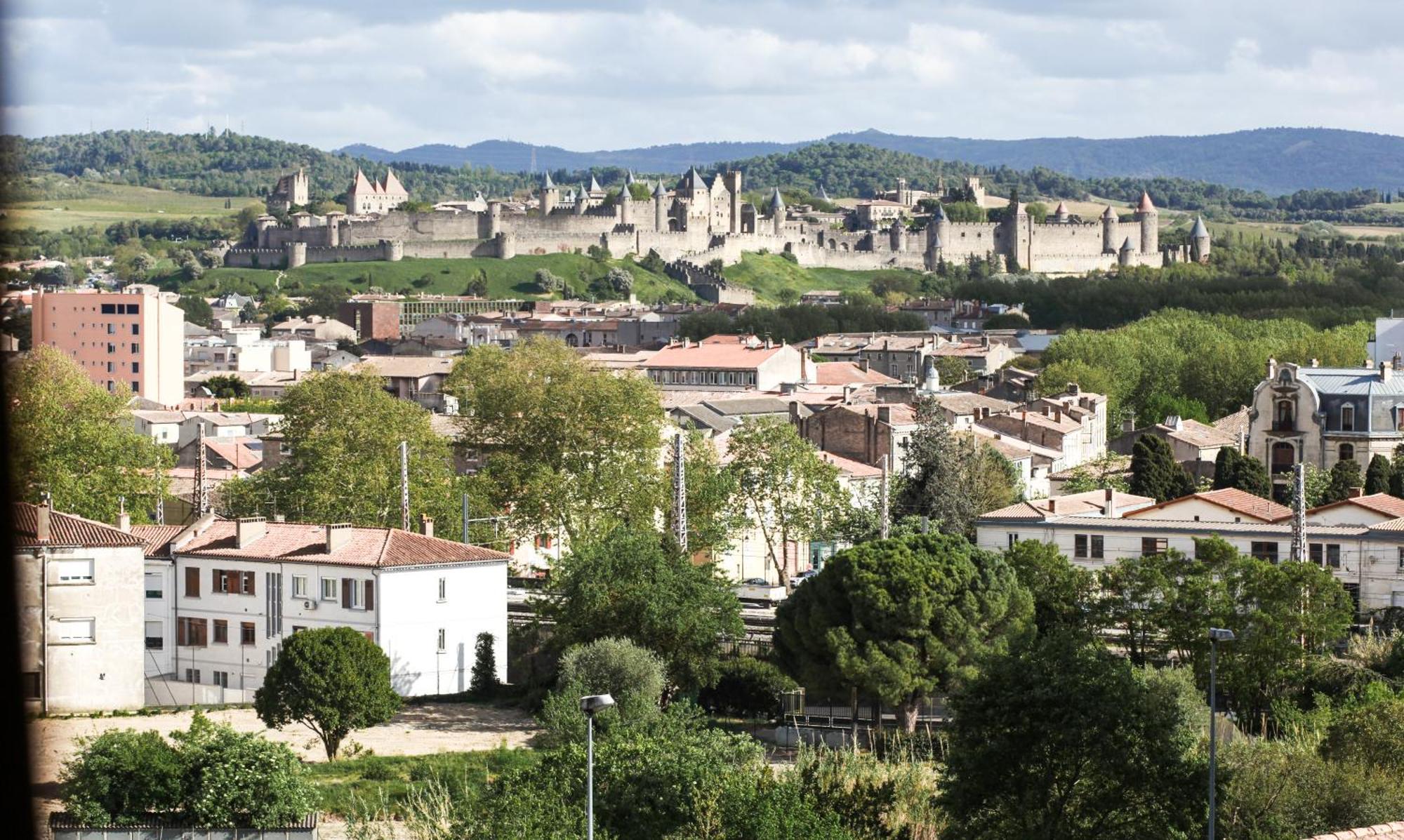 Studio Avec Parking Vue Sur La Cite De Carcassonne Buitenkant foto
