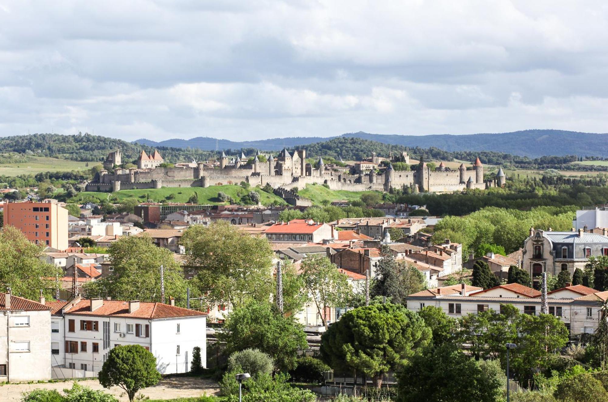 Studio Avec Parking Vue Sur La Cite De Carcassonne Buitenkant foto
